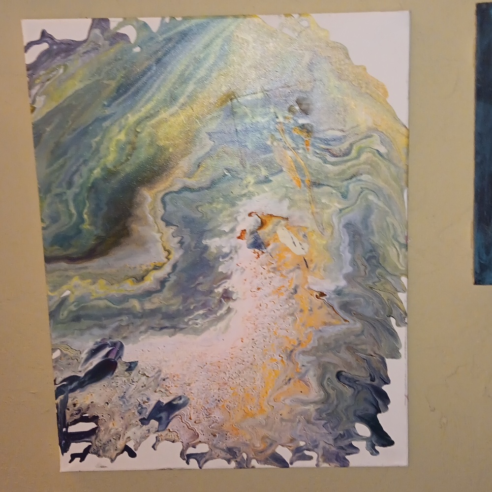 Original paint pour canvas